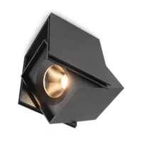 modular lighting -   encastrable rektor noir structuré  métal